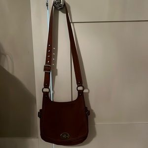 Coach Dark Tan Cross Body Messanger Bag